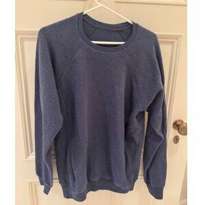 ALO Triumph Restore Crew Neck Sweatshirt Navy size large